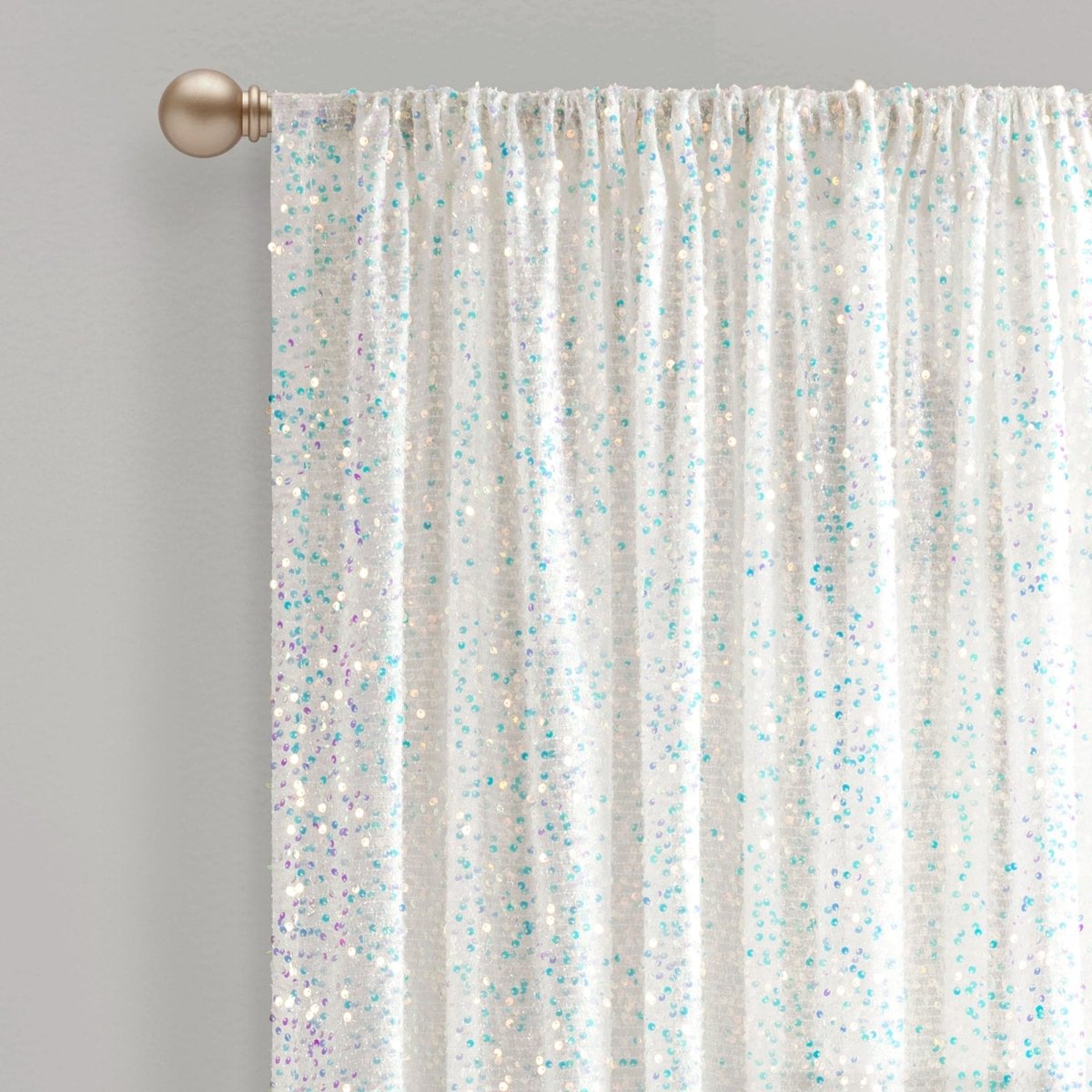 Ballgown Glam Sparkle Sequins Window Curtain (Single Panel)