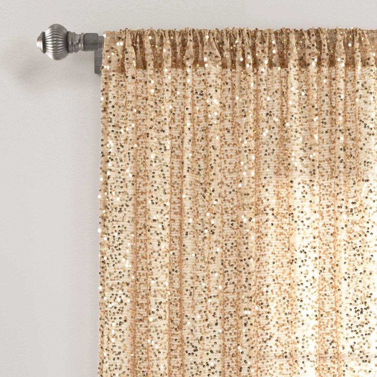Ballgown Glam Sparkle Sequins Window Curtain (Single Panel)
