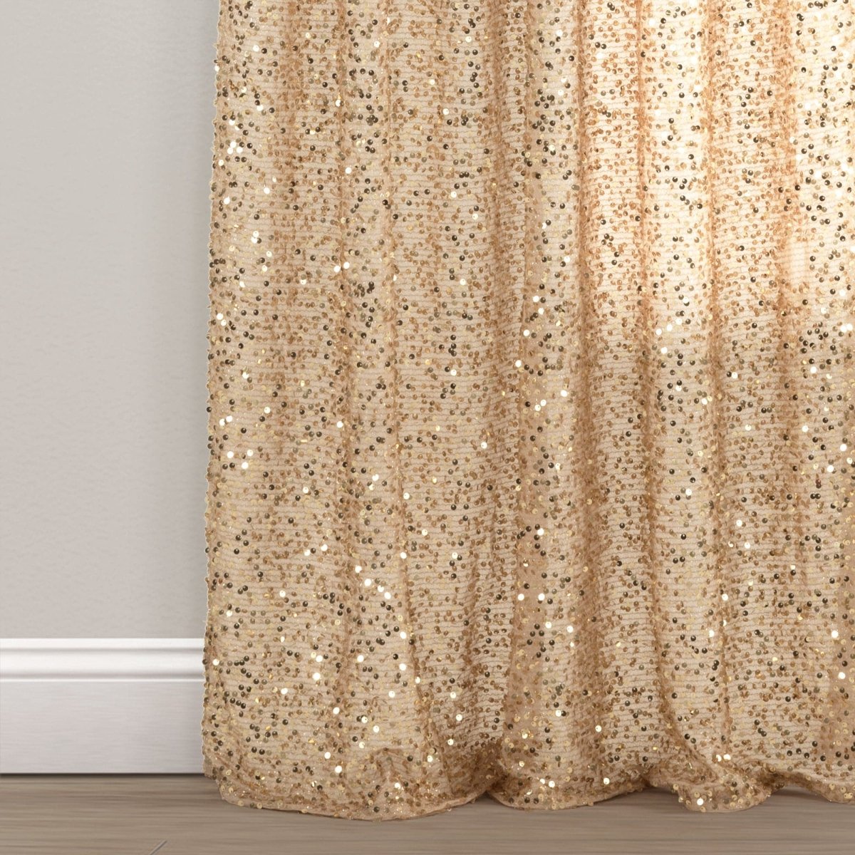 Ballgown Glam Sparkle Sequins Window Curtain (Single Panel)