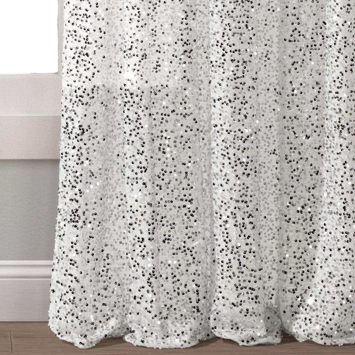 Ballgown Glam Sparkle Sequins Window Curtain (Single Panel)