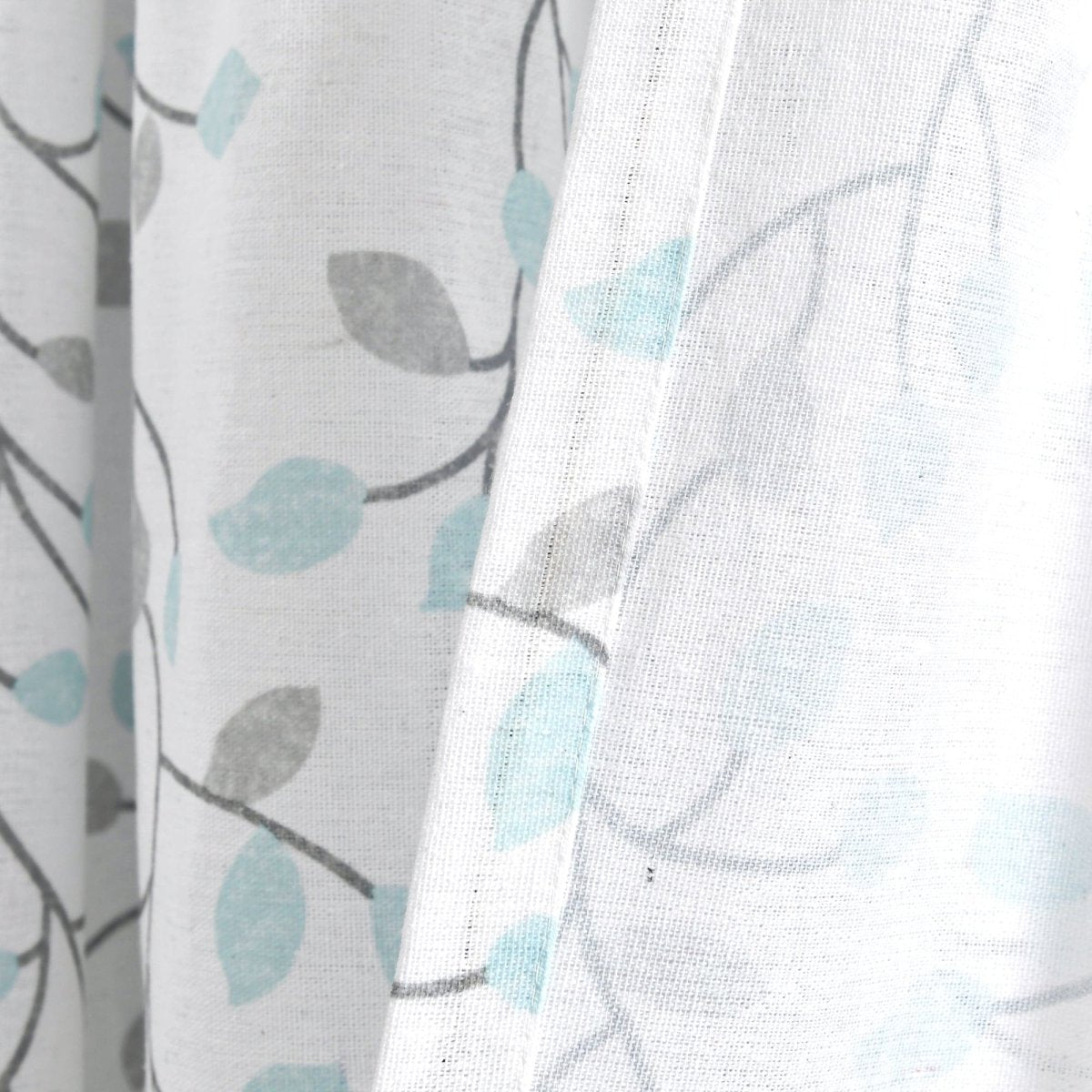 Linen Button Botanical Garden Window Curtain featuring airy floral patterns in soft colors.