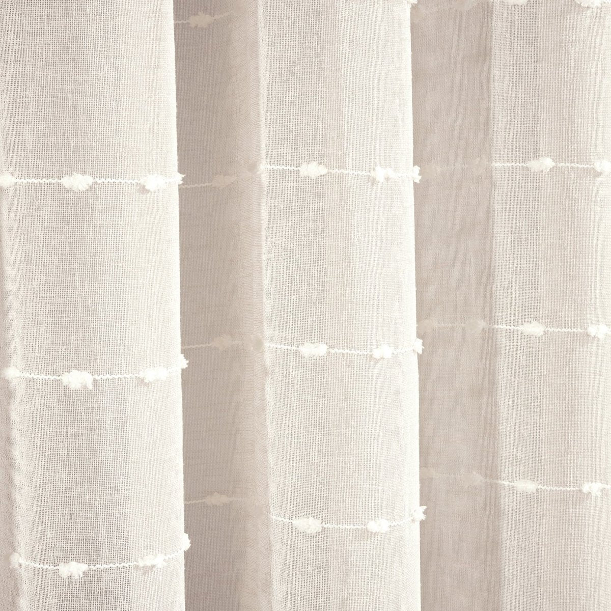 Farmhouse Textured Grommet Sheer Ultra Wide Window Curtain (Single Panel)