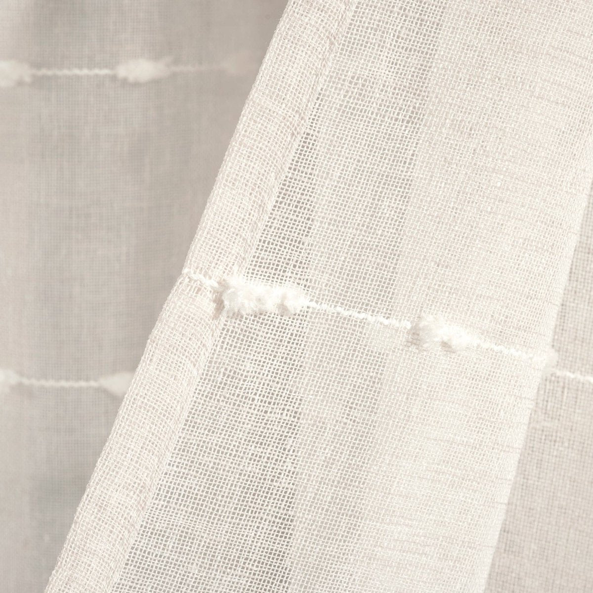 Farmhouse Textured Grommet Sheer Ultra Wide Window Curtain (Single Panel)