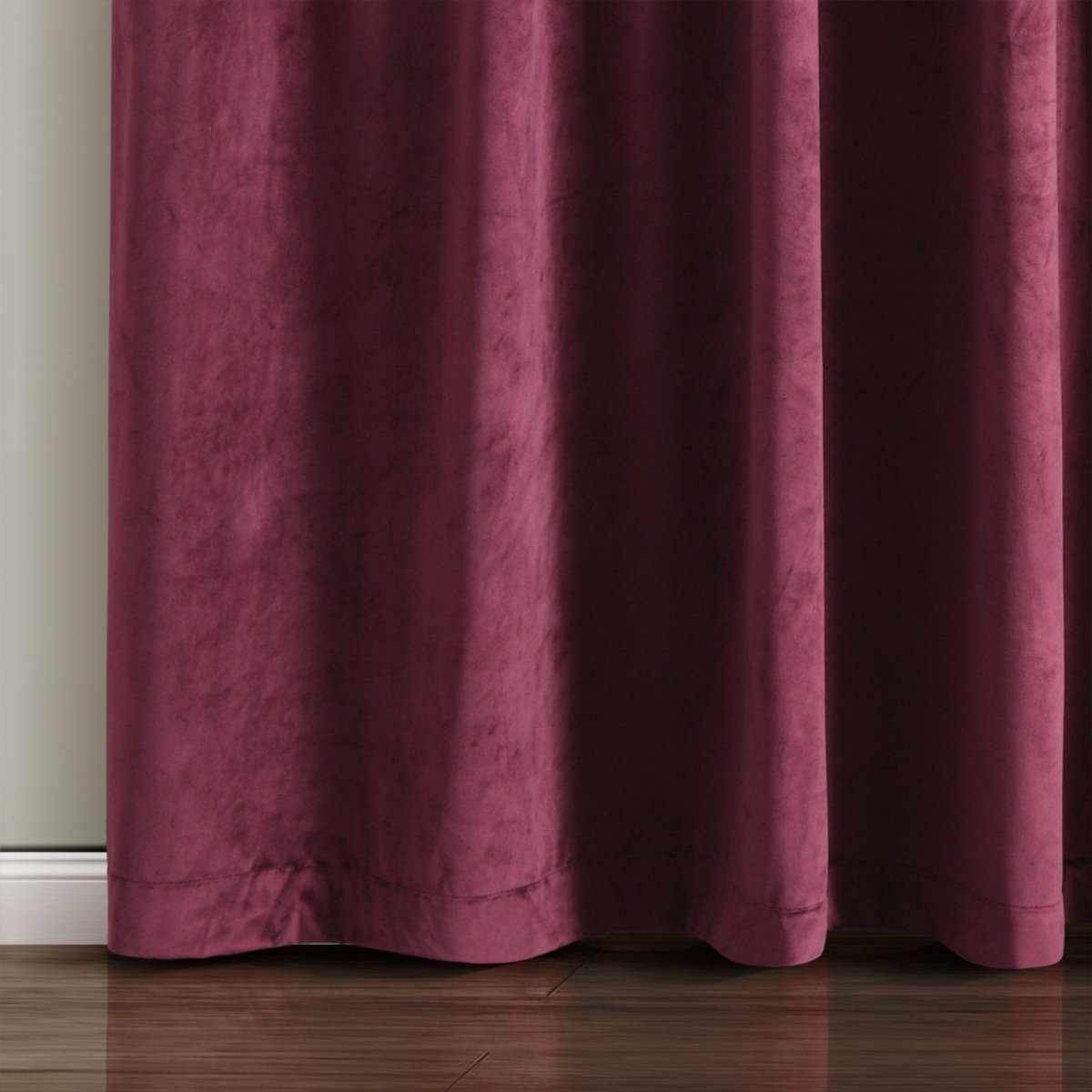 Prima Velvet Solid Ultra Wide Light Filtering Window Curtain (Single Panel)