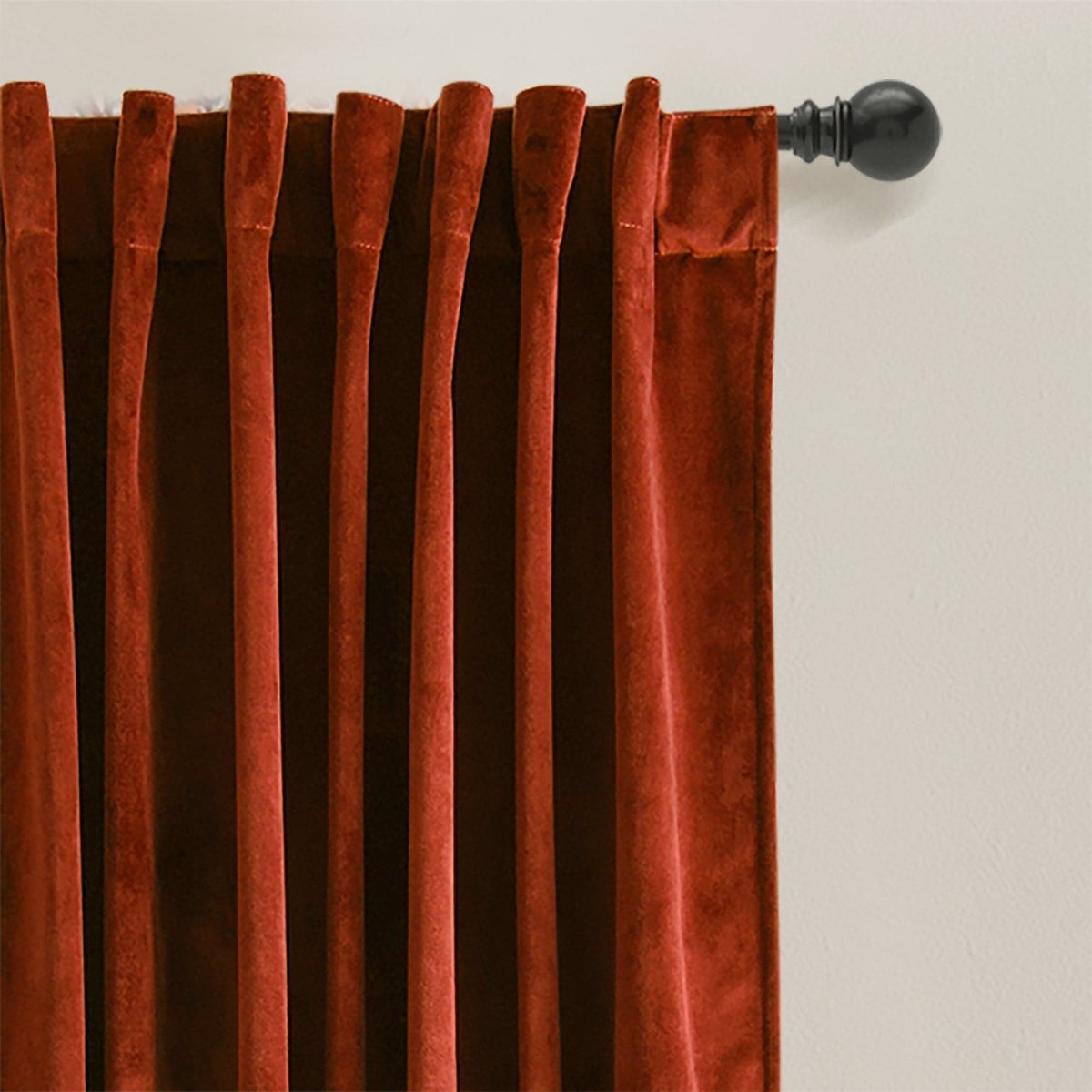 Prima Velvet Solid Ultra Wide Light Filtering Window Curtain (Single Panel)