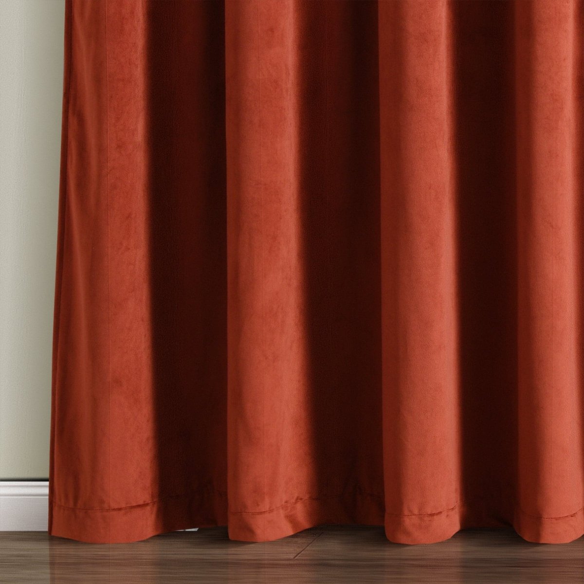 Prima Velvet Solid Ultra Wide Light Filtering Window Curtain (Single Panel)