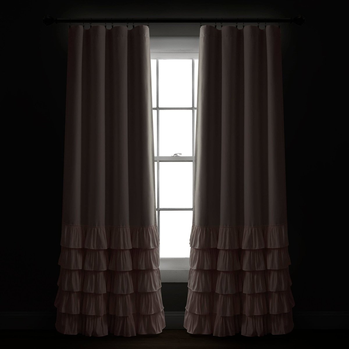 Allison Ruffle 100% Blackout Window Curtain (Single Panel)