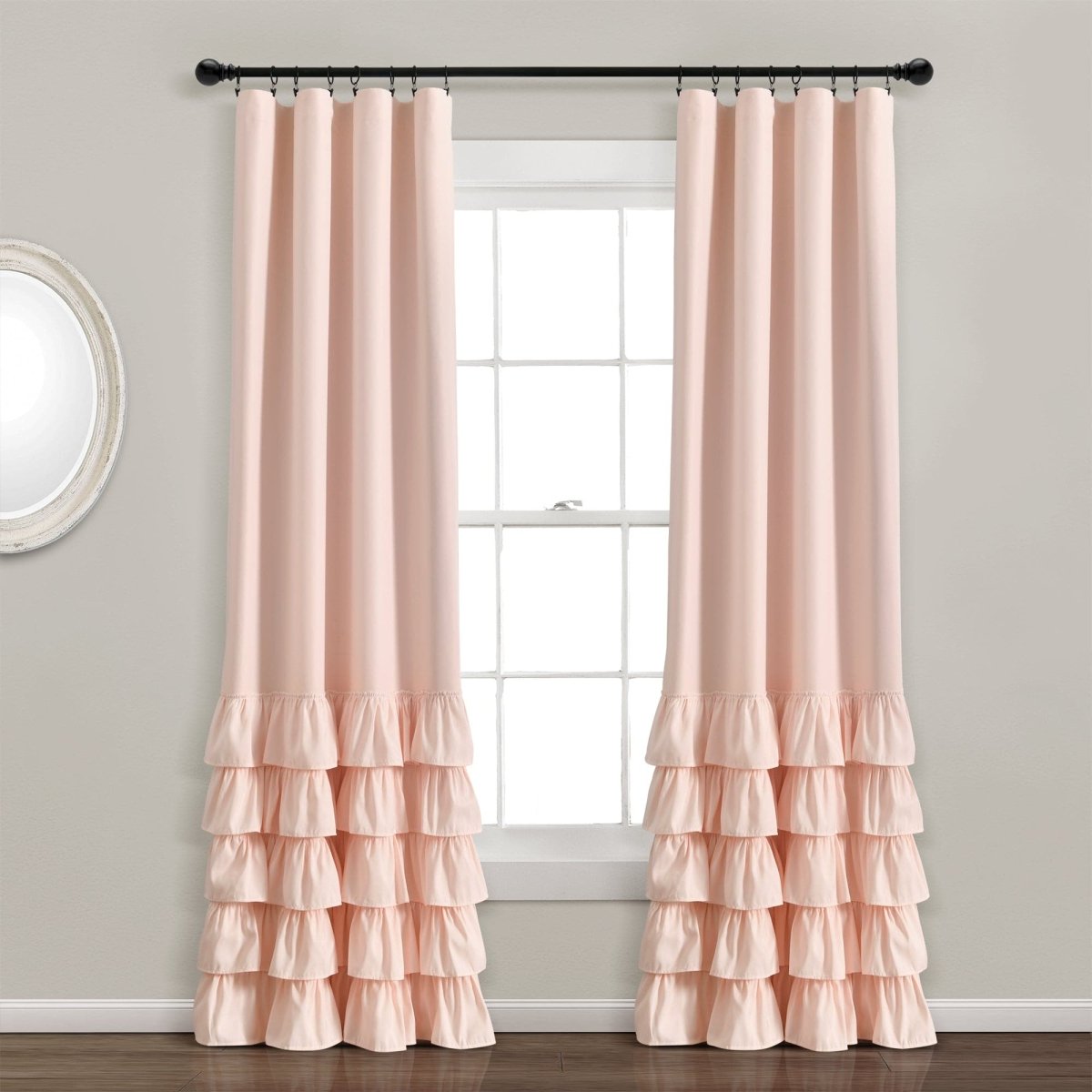 Allison Ruffle 100% Blackout Window Curtain (Single Panel)