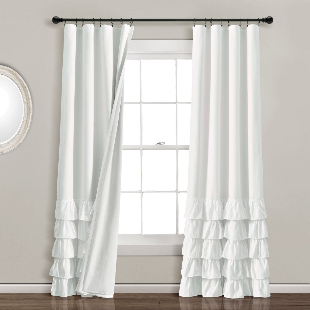 Allison Ruffle 100% Blackout Window Curtain (Single Panel)