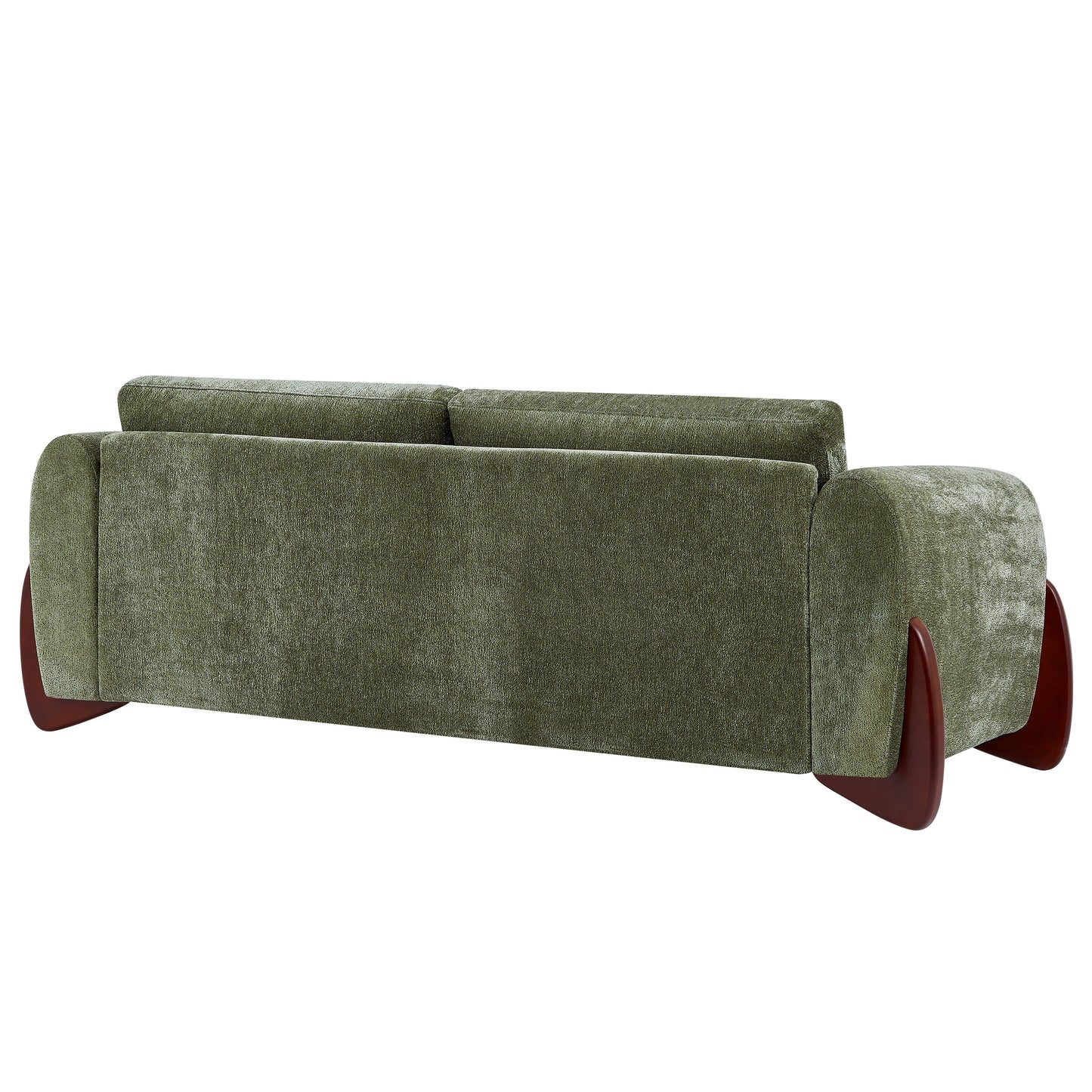 89"L Olive Chenille Sofa