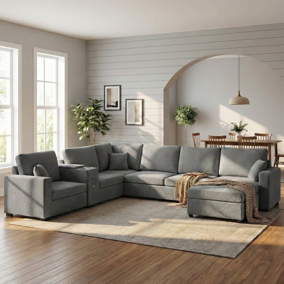 5-Seat Modular Sectional Sofa Couch