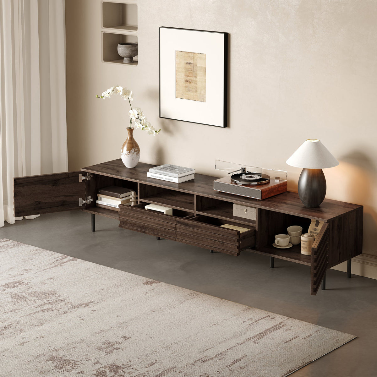 78 Inch Modern TV Stand for TVs Up to 85 Inches