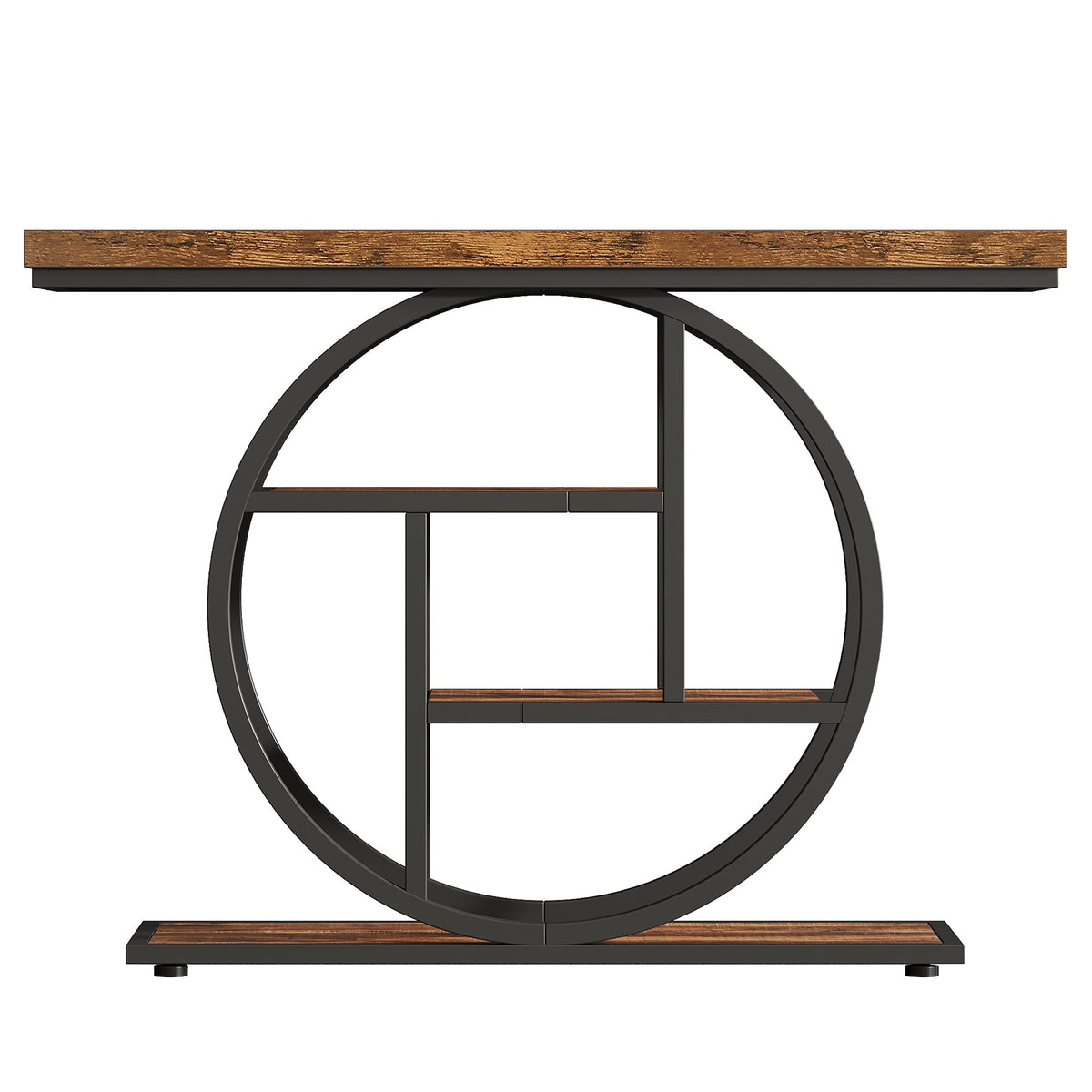 41.3" Industrial Console Table - 4-Tier Rustic Design