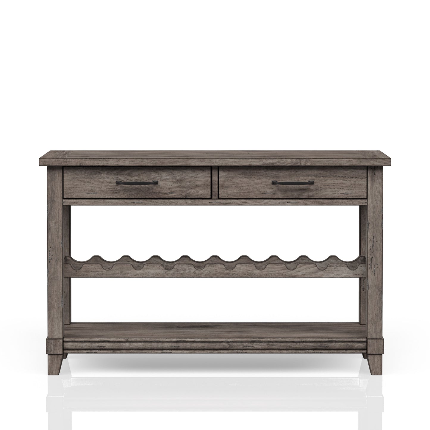 Console Table With Wine Bottle Storage & Storage Drawers