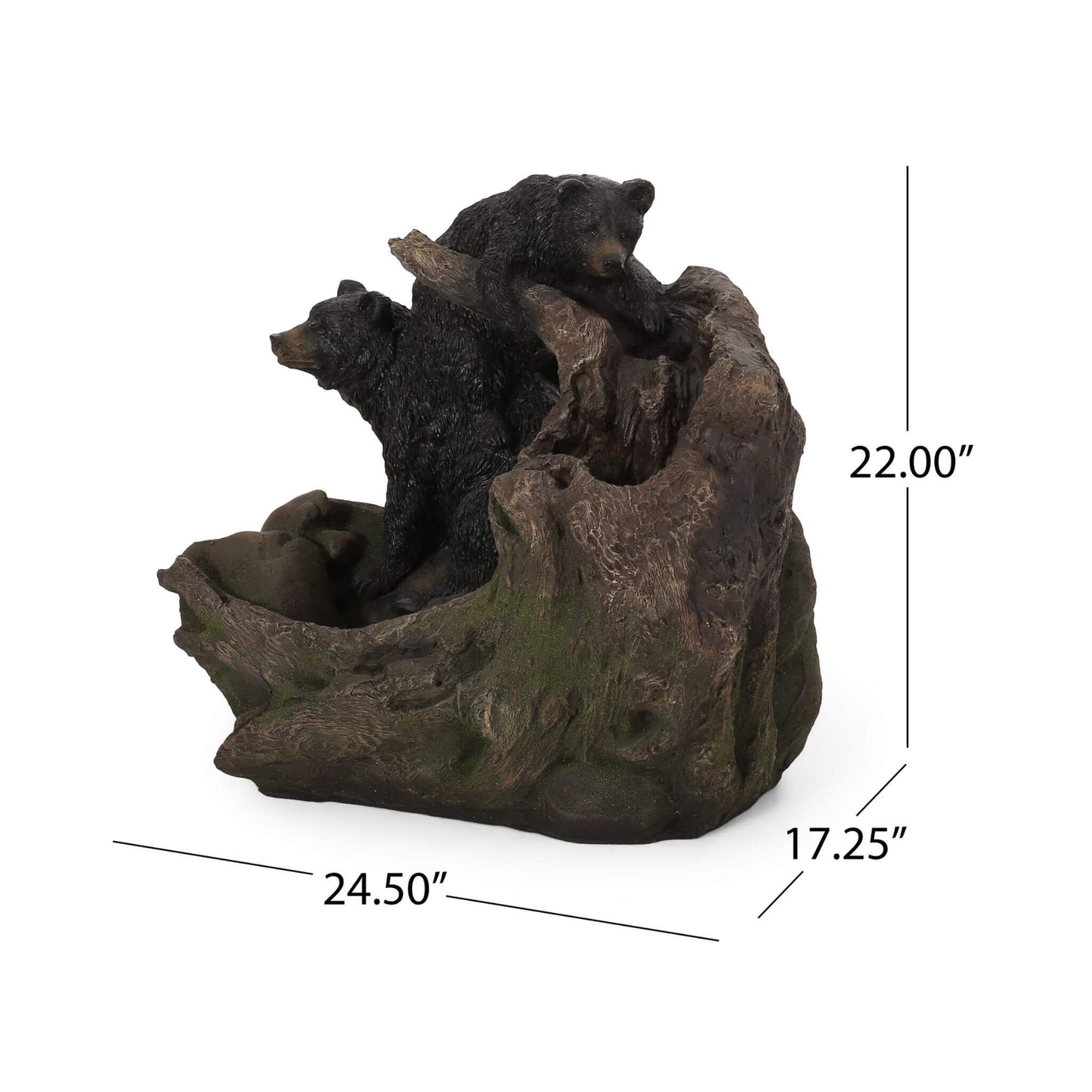 22" Weather Resistant Outdoor Floor Fountain With LED Lights (SAK77651)