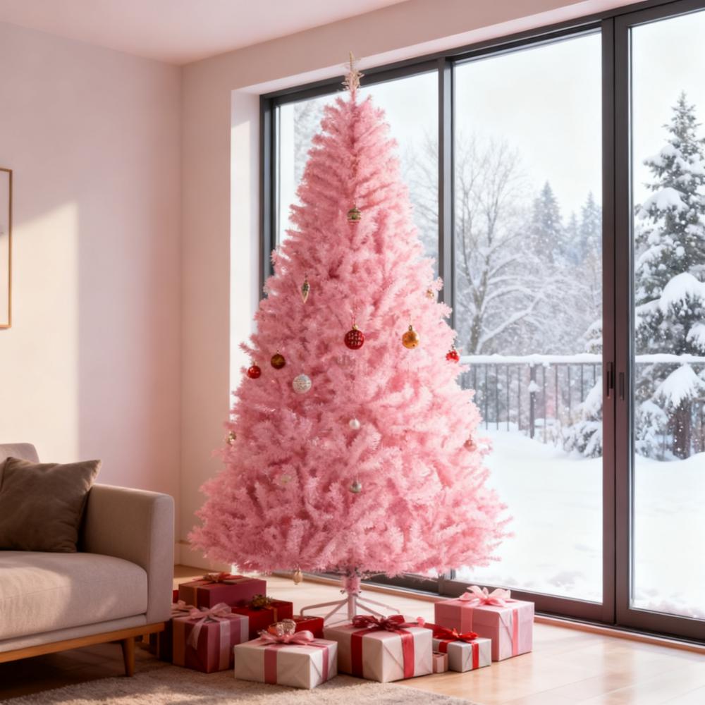 Artificial Pink Christmas Tree 7ft