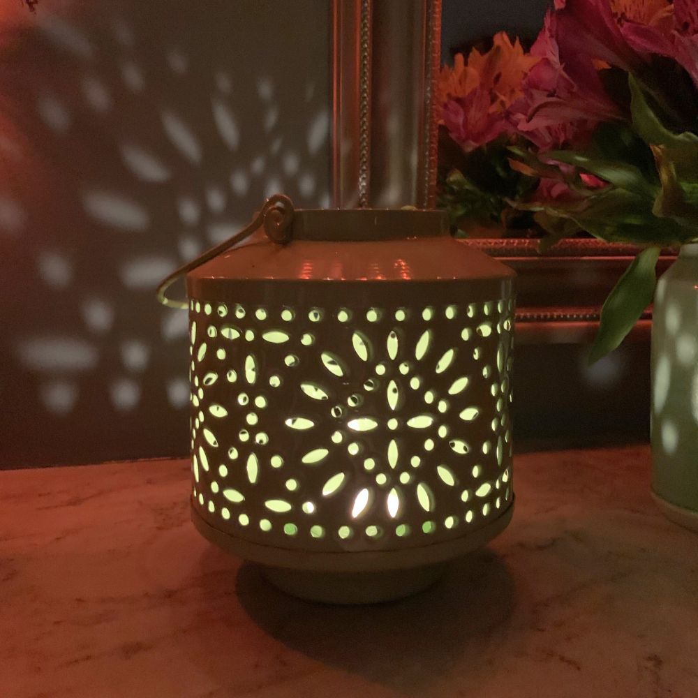 Garden Party Indoor/Outdoor Tealight Lantern - Celadon