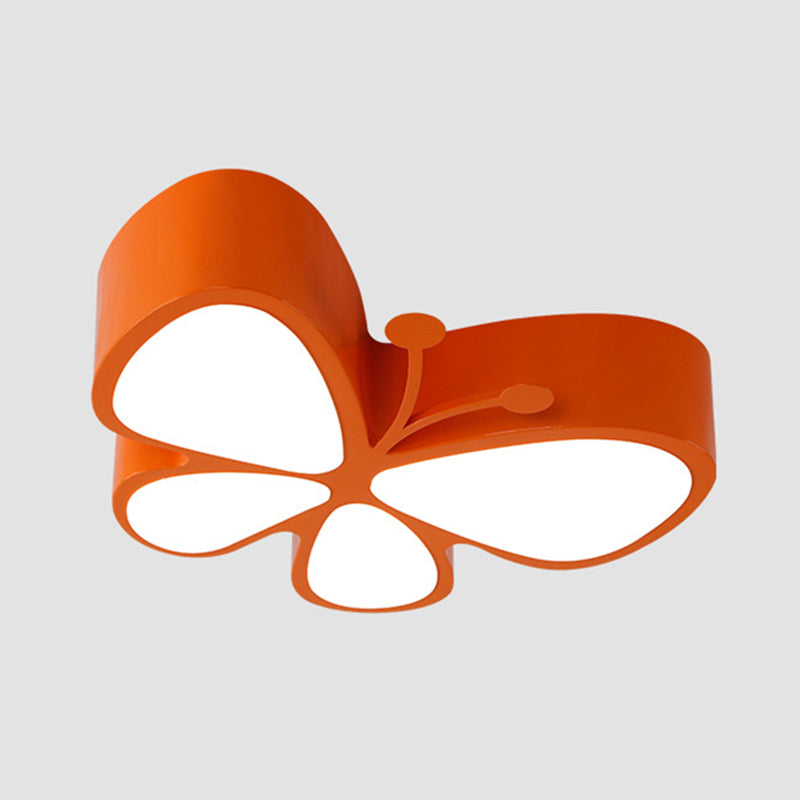 ily's Luminous Acrylic LED Flush Mount Ceiling Light - Butterfly Design for Kindergarten and Child's Bedroom