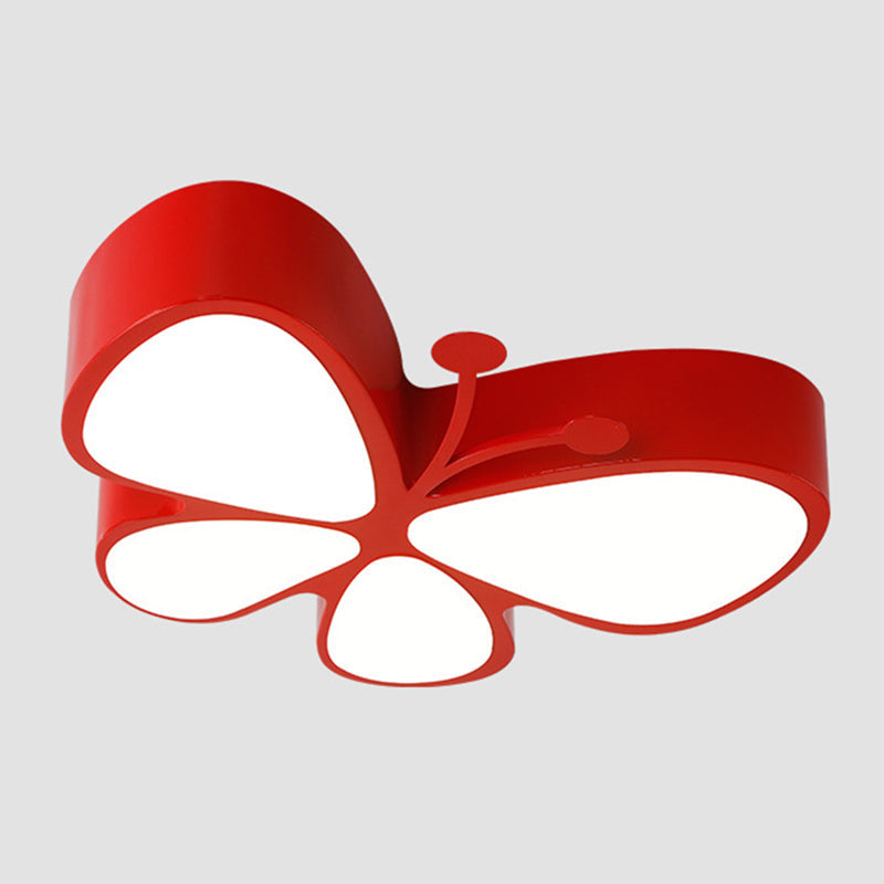 ily's Luminous Acrylic LED Flush Mount Ceiling Light - Butterfly Design for Kindergarten and Child's Bedroom