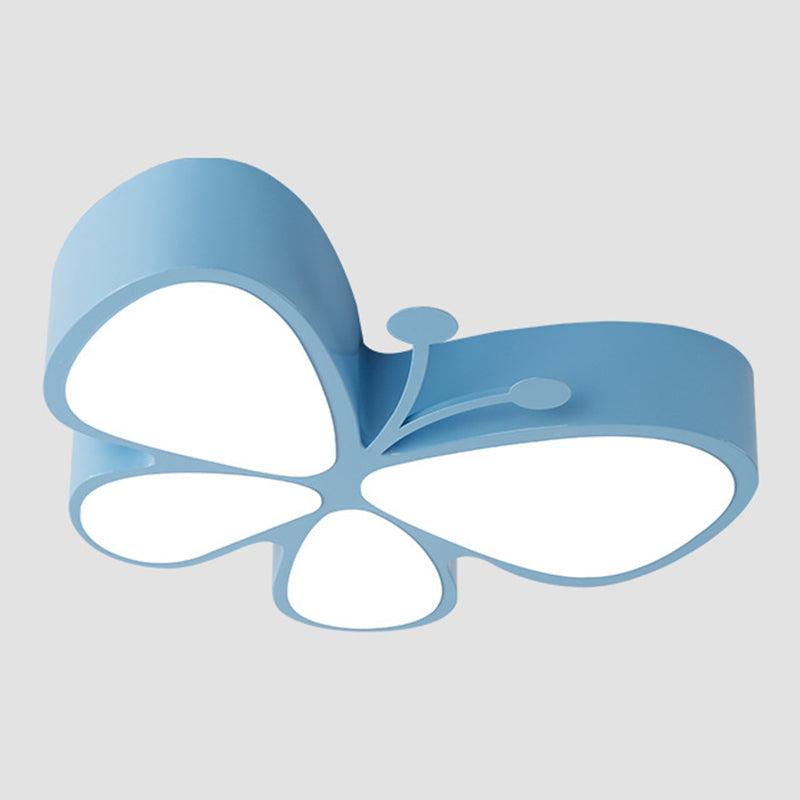 ily's Luminous Acrylic LED Flush Mount Ceiling Light - Butterfly Design for Kindergarten and Child's Bedroom