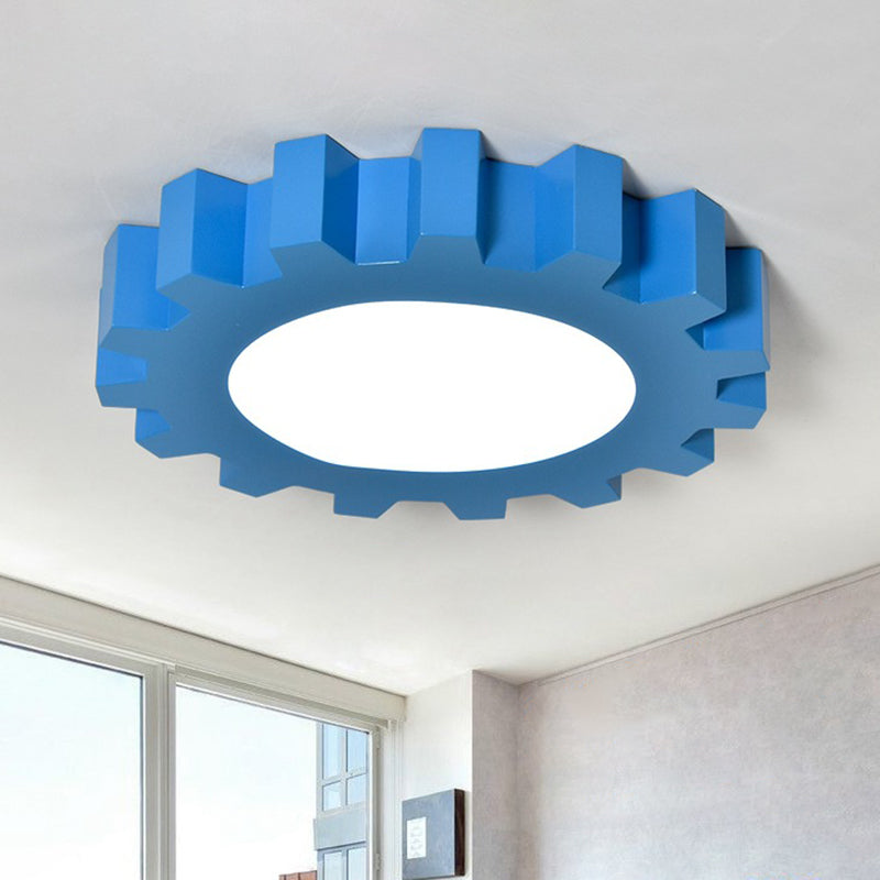 Whimsical Gears: Modern LED Ceiling Light for Kids