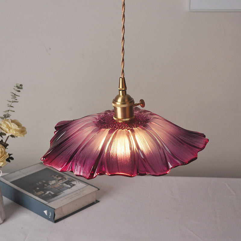 Amina Vintage Floral Hanging Lamp - Adds Industrial Charm