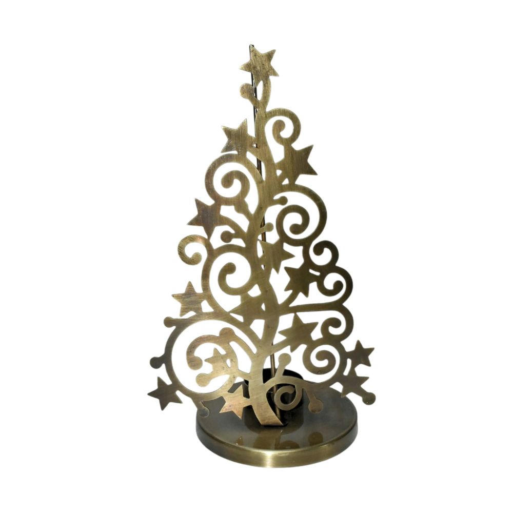 Festive Iron Christmas Tree Votive Candle Holder