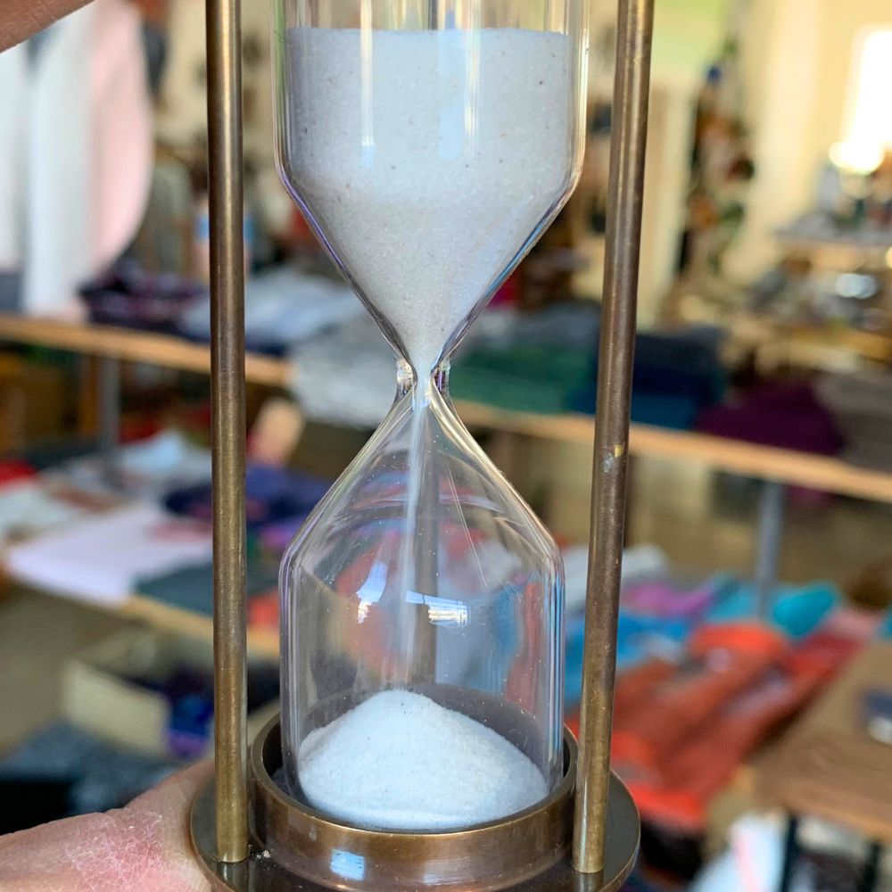 Vintage Brass 3-Minute Hourglass
