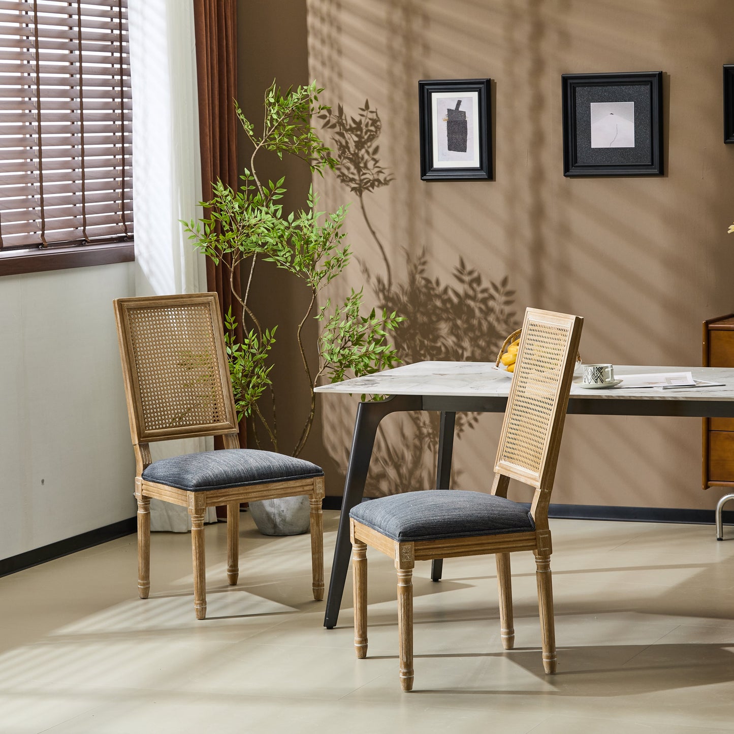 Set of 2 French Country Dining Chairs