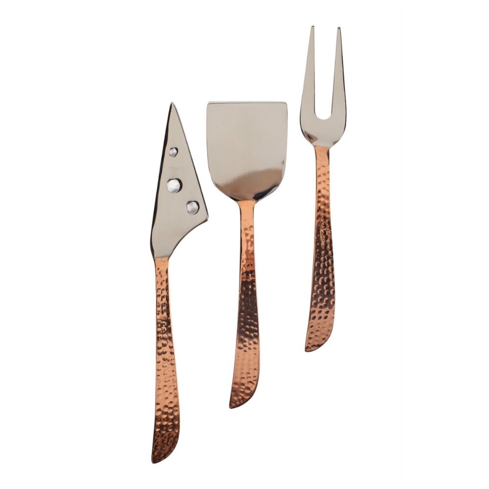Hammered Handle Cheese Servers Set