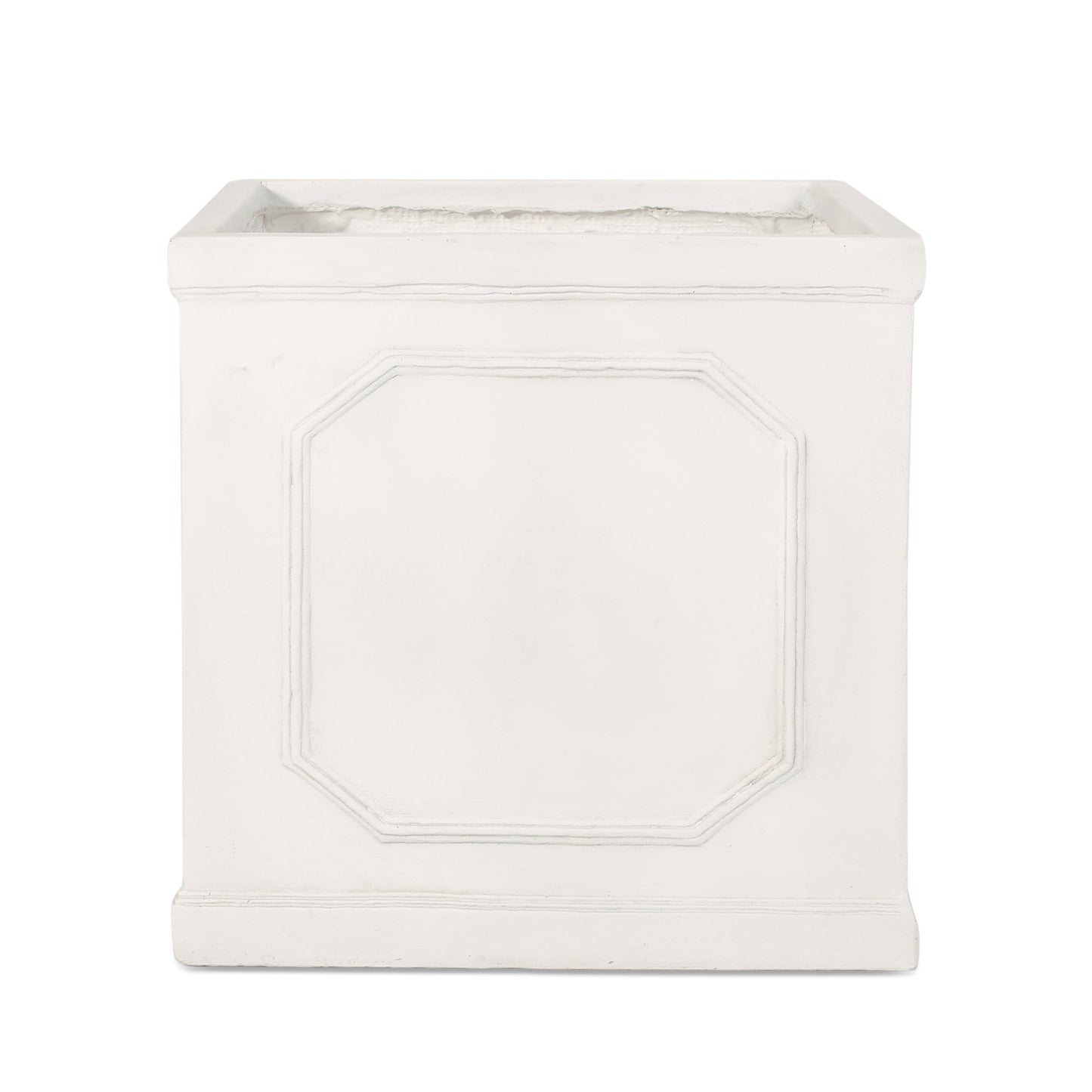 17.75 x 18.50 Antique White MGO Planter