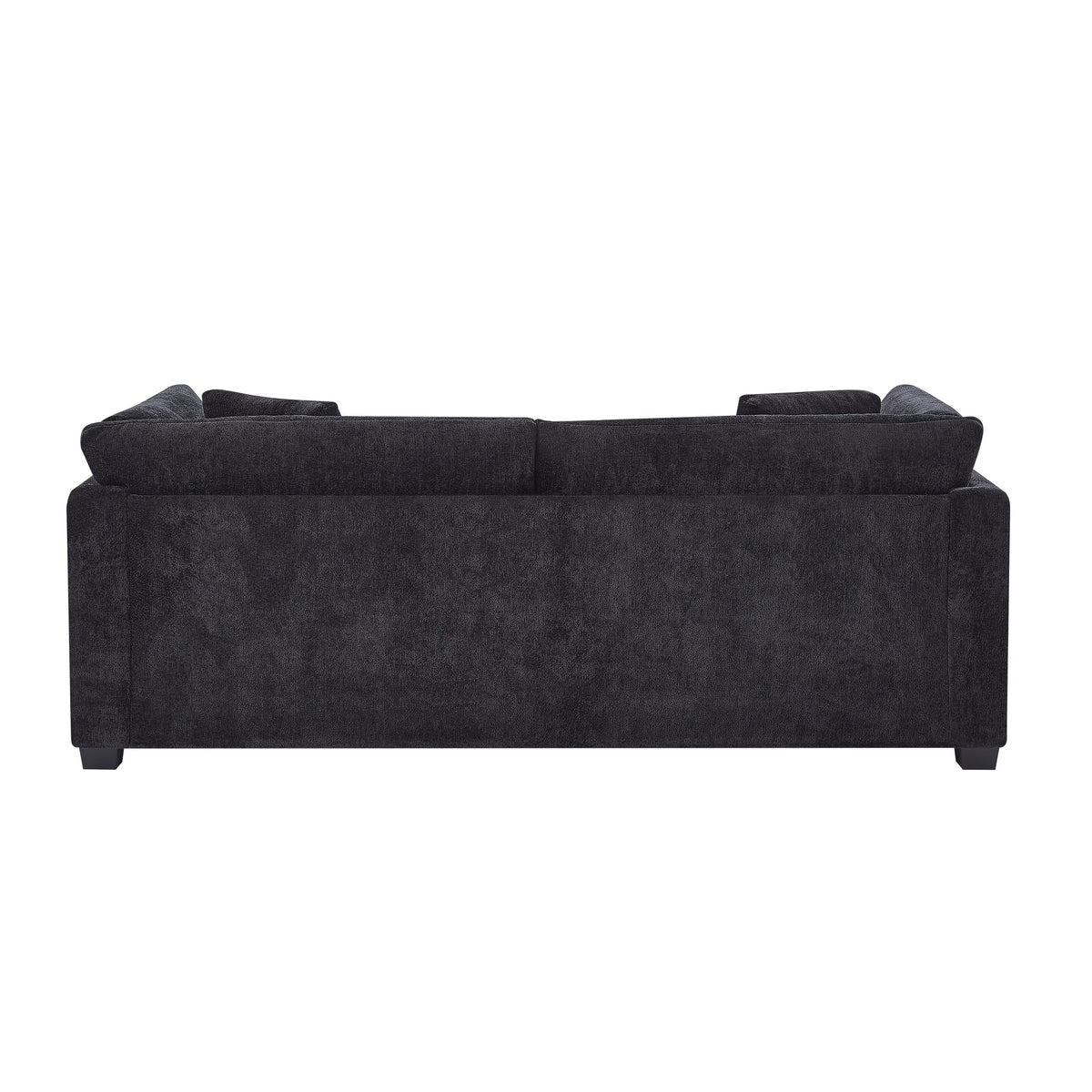 83.50" Modern Flared Arms Sofa (Black)