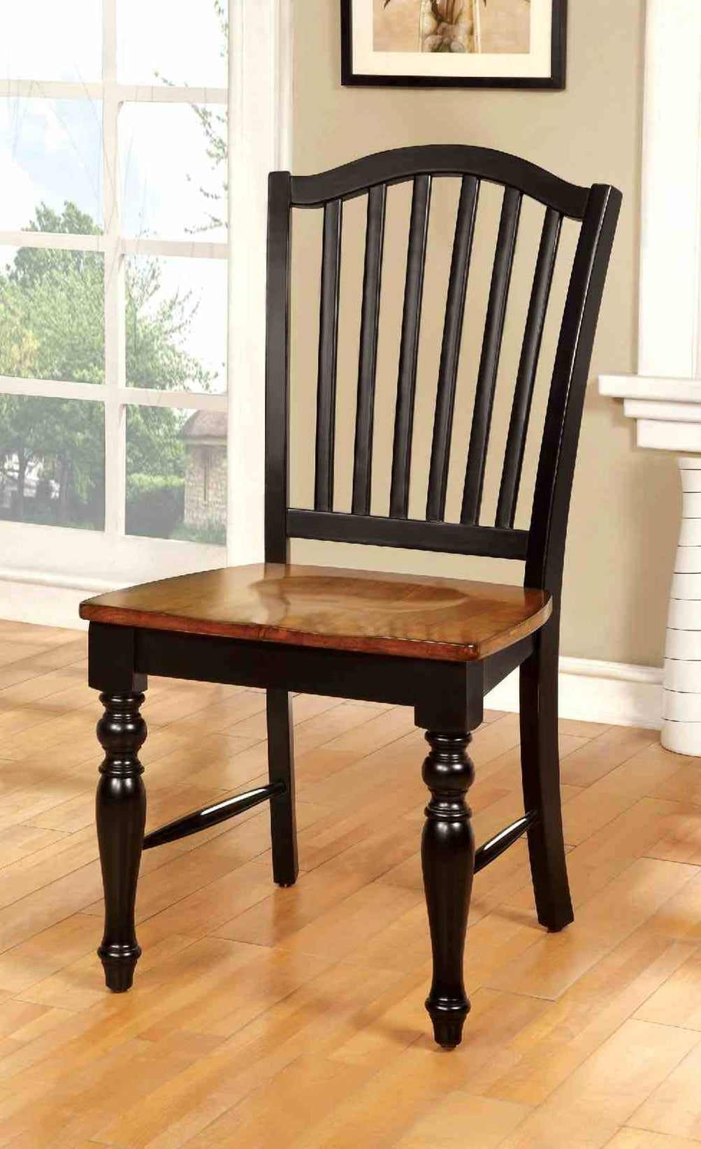 Simple Elegant Dining Side Chairs 2pc Set
