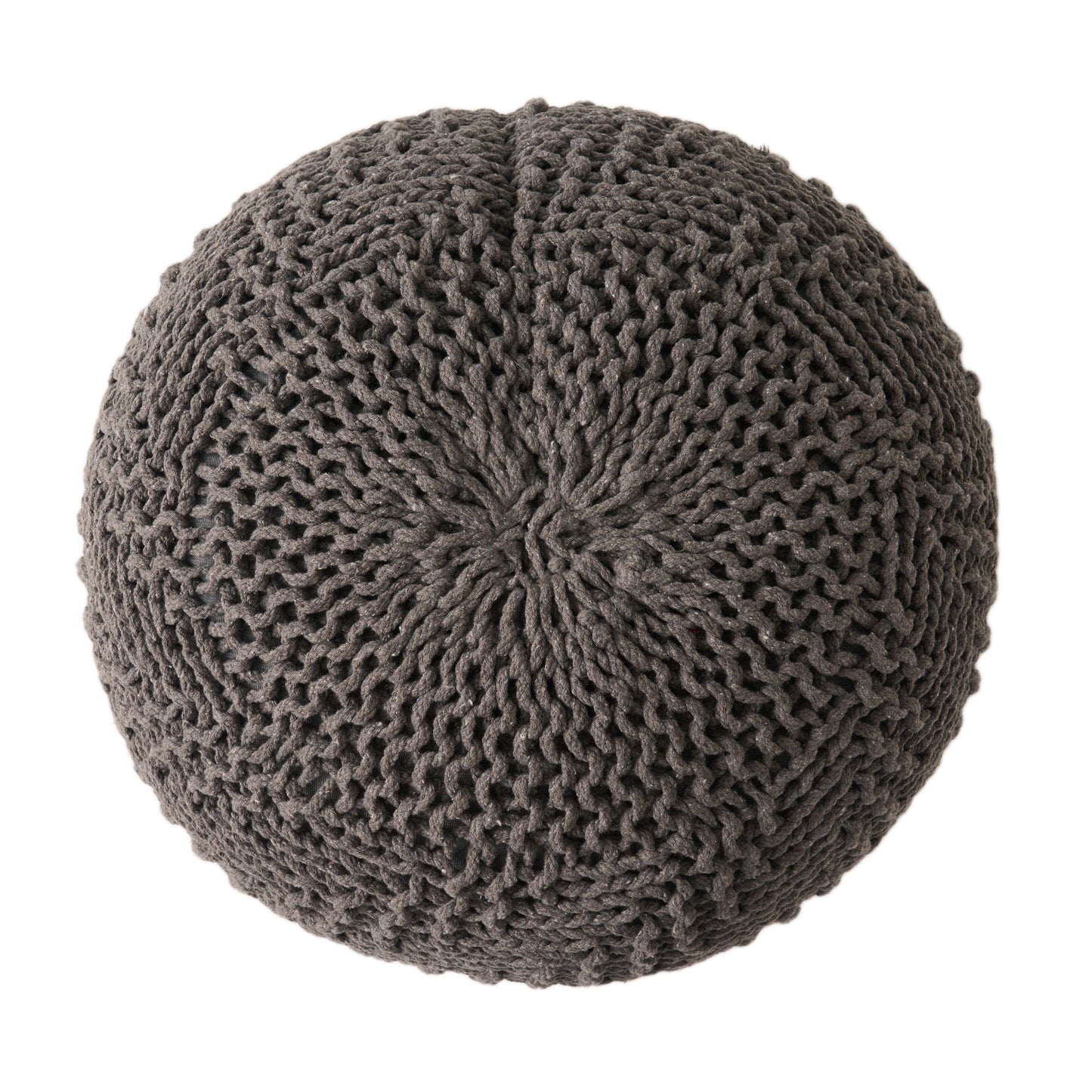 Hazel Knitted PET Yarn 20 x 20 Round Pouf