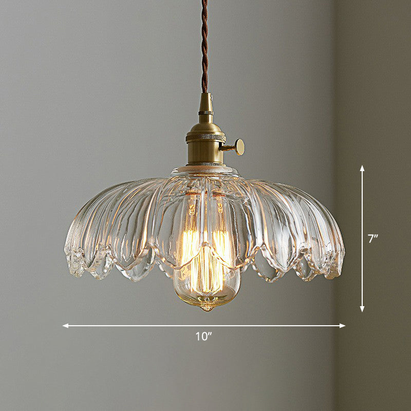 Lucille Scalloped Pendant - Industrial Elegance for Any Space