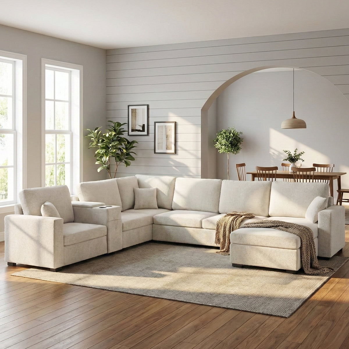 5-Seat Modular Sectional Sofa Couch