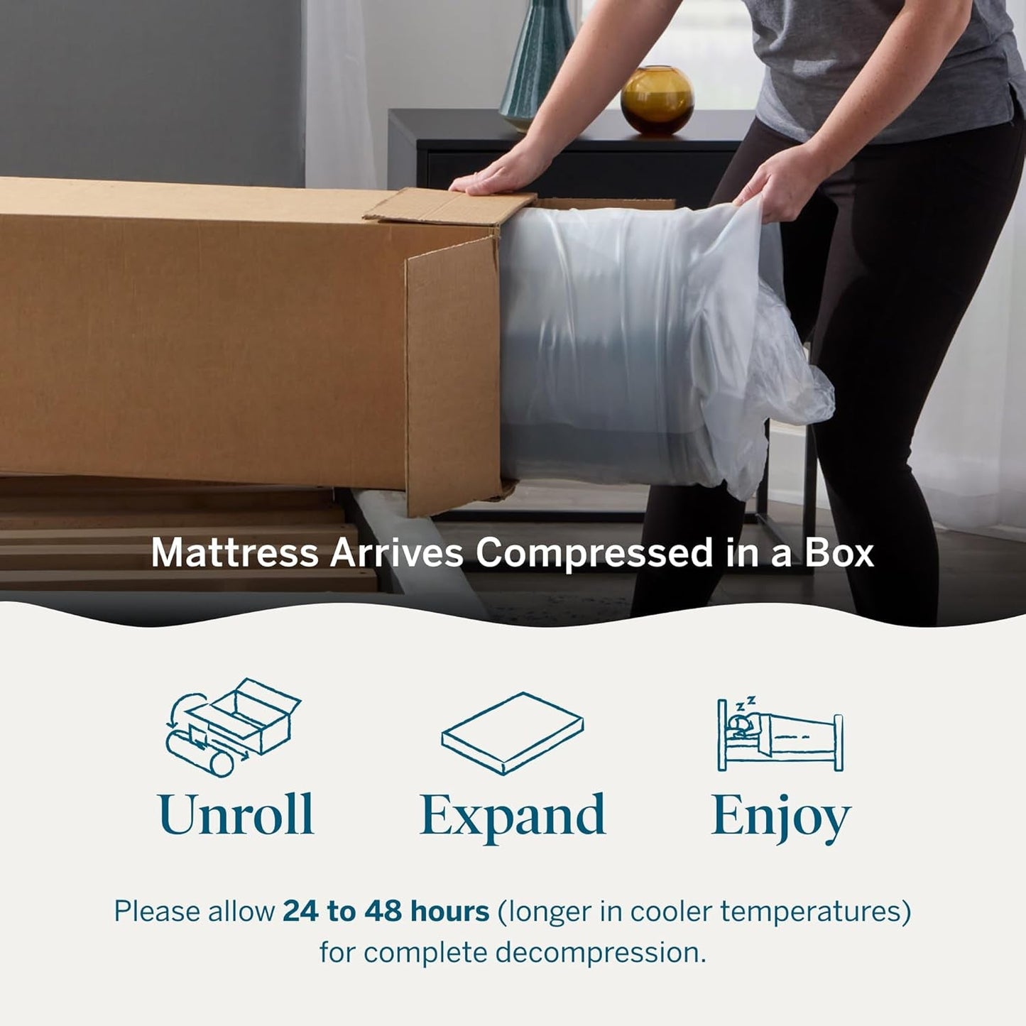 Full Size Memory Foam Mattress Bamboo Charcoal Gel Infusion