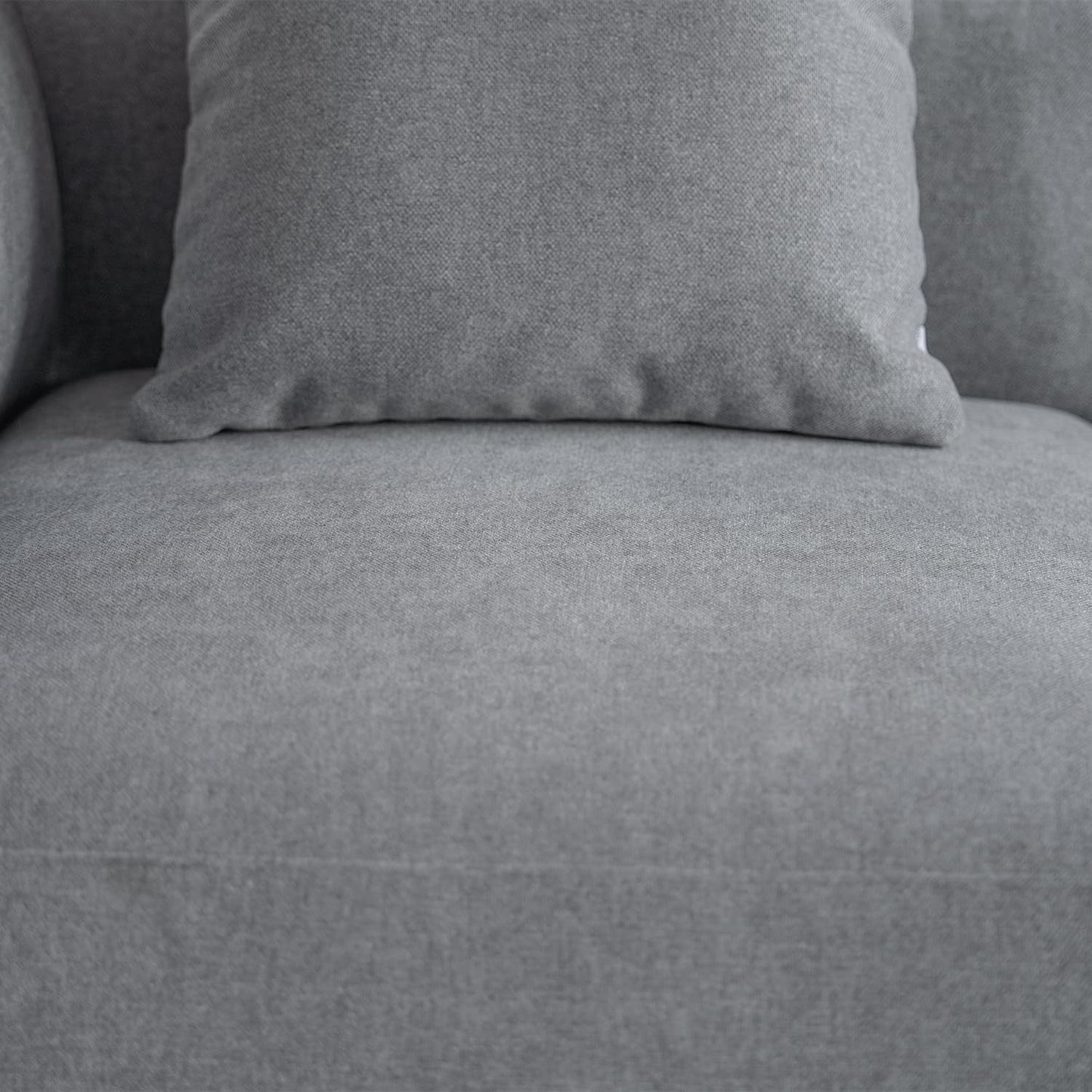 L Shaped Sectional Sofa Convertible In Linen Grey Modern