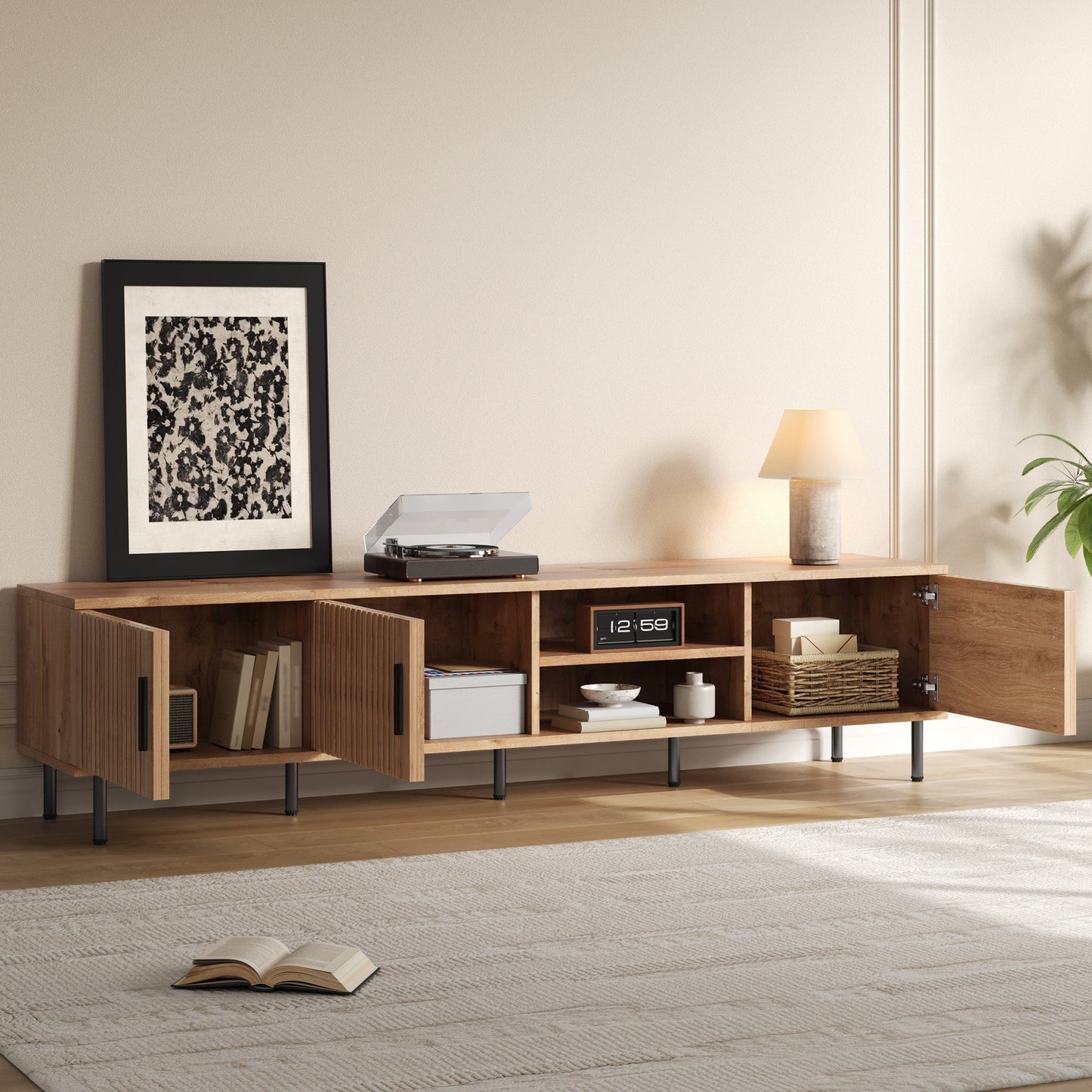 78 Inch Modern TV Stand for TVs up to 85"
