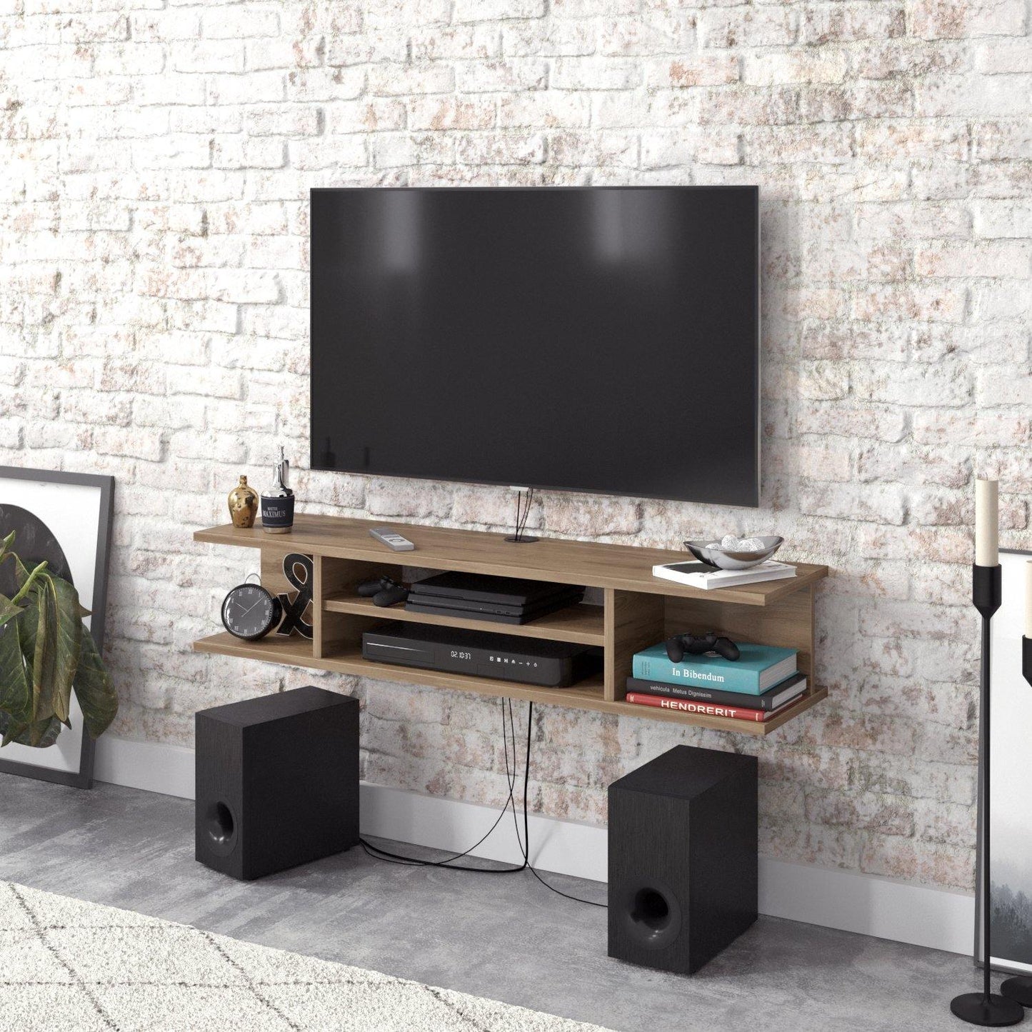 Pivot Floating, Wall Mounted TV Stand and Media Console for TVs up to 55''