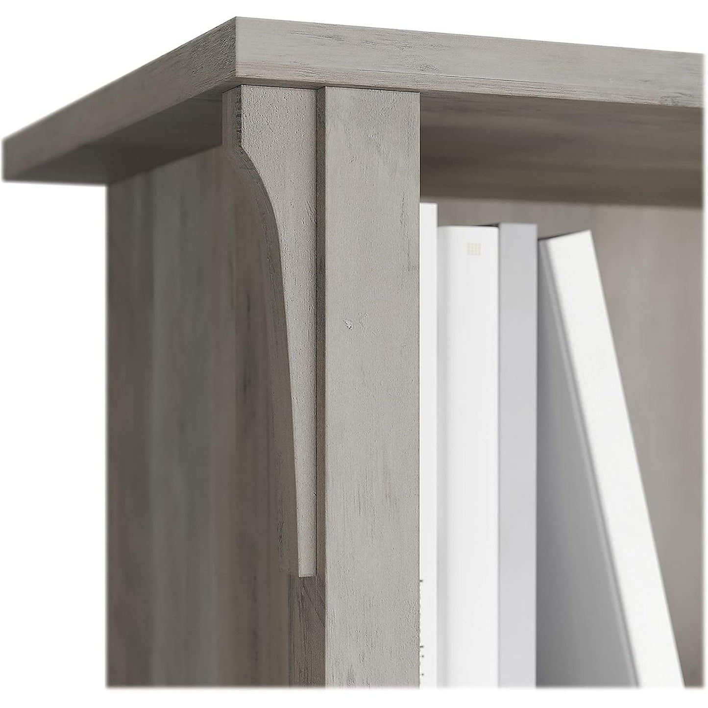 Salinas 63 Inch High Bookcase Driftwood Gray Modern