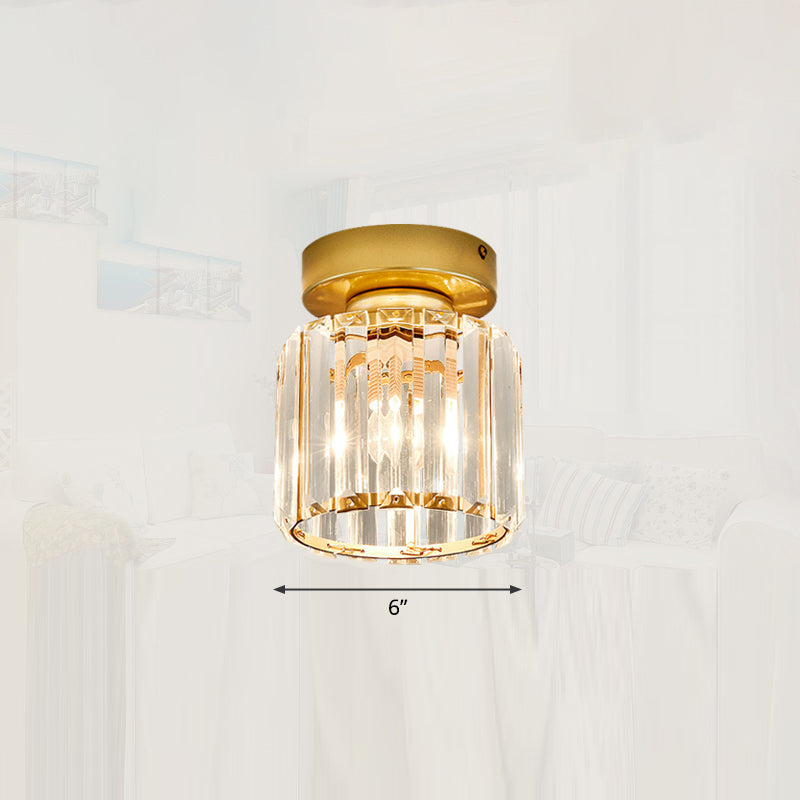 Clara - Elegant Black and Gold Semi-Flush Mount Light