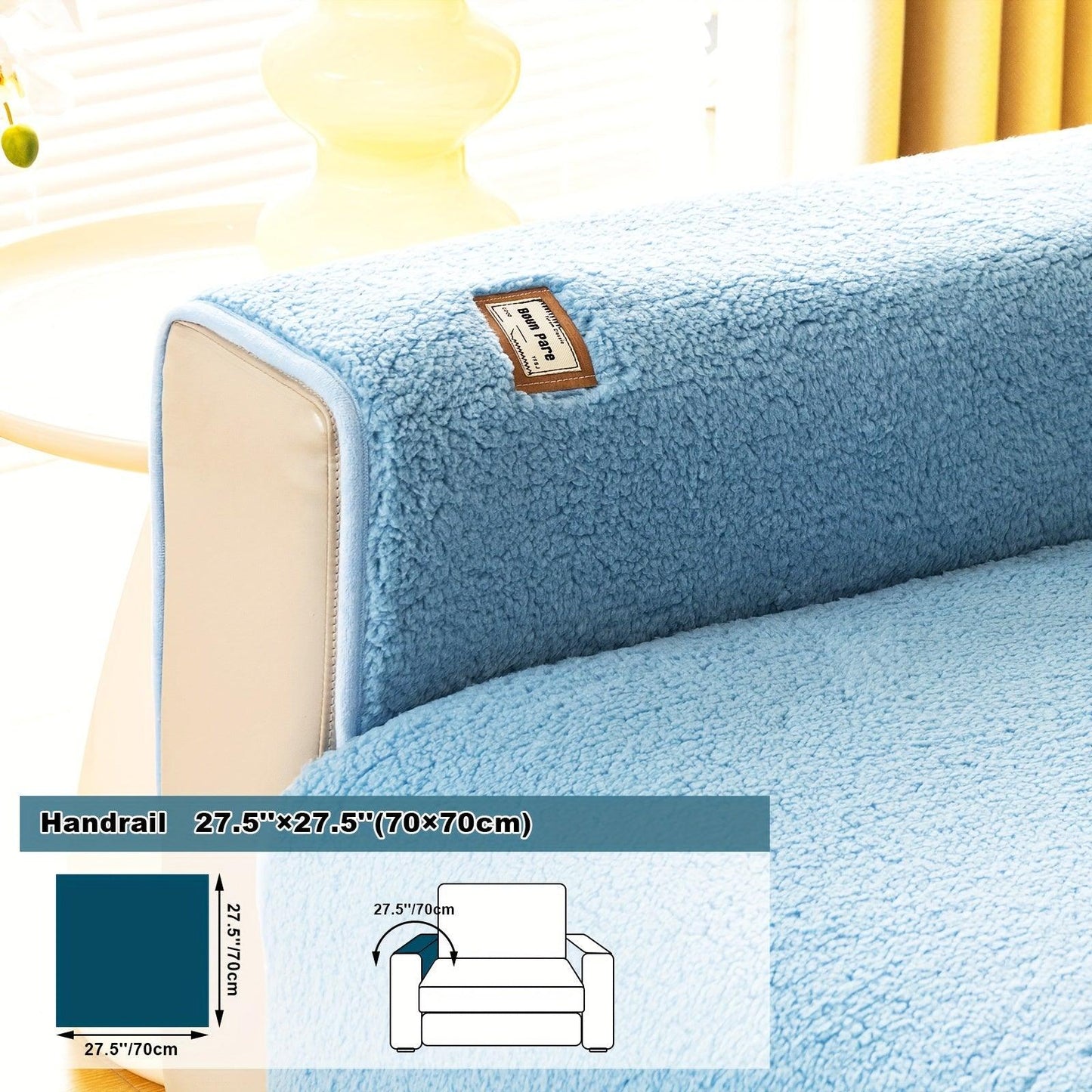 Durable 3 cushion couch cover | High-Quality Plush Sherpa Sofa Cover