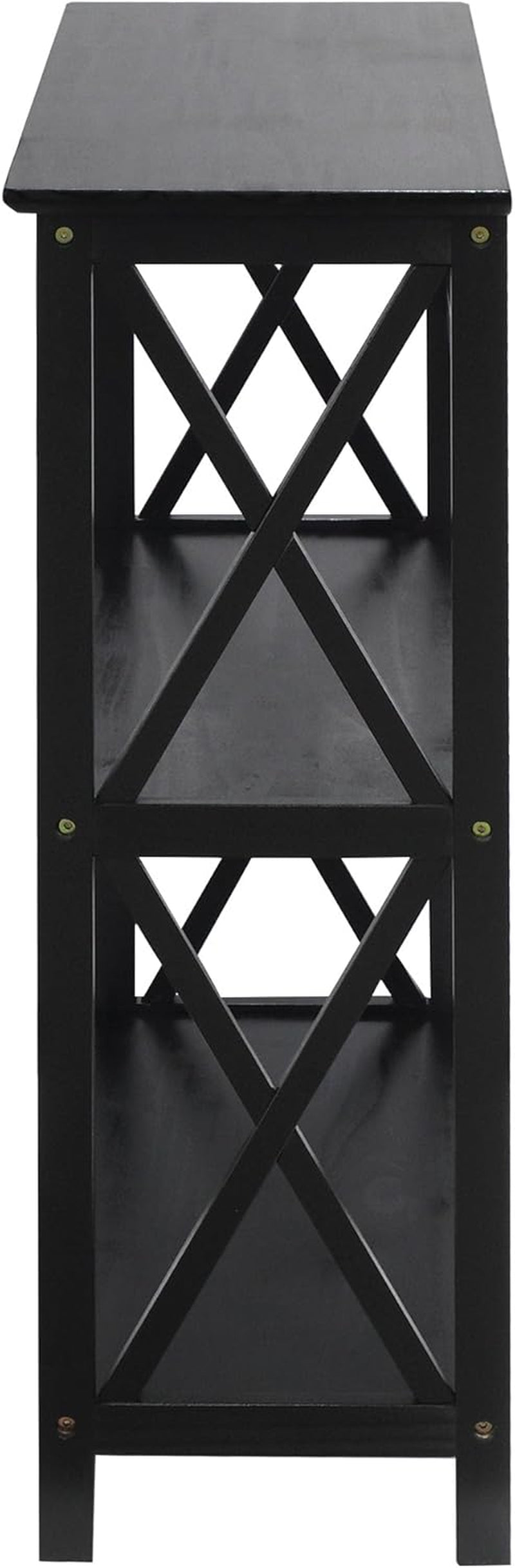 Three Shelf Solid Wood Bookcase For Living Room Storage
