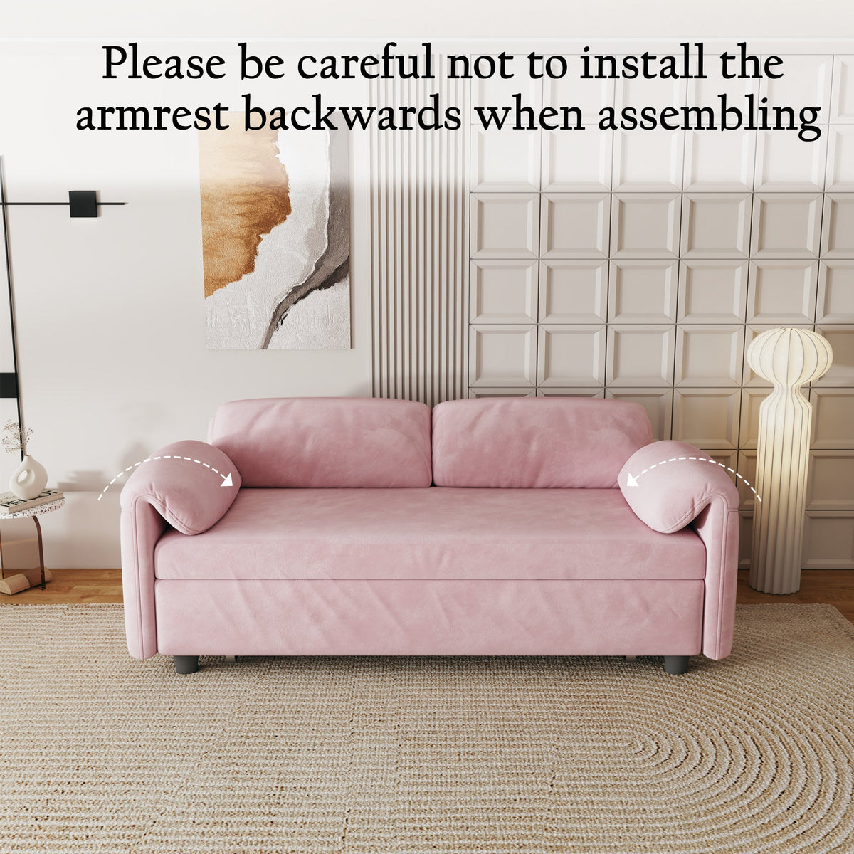 54-Inch Velvet Sofa