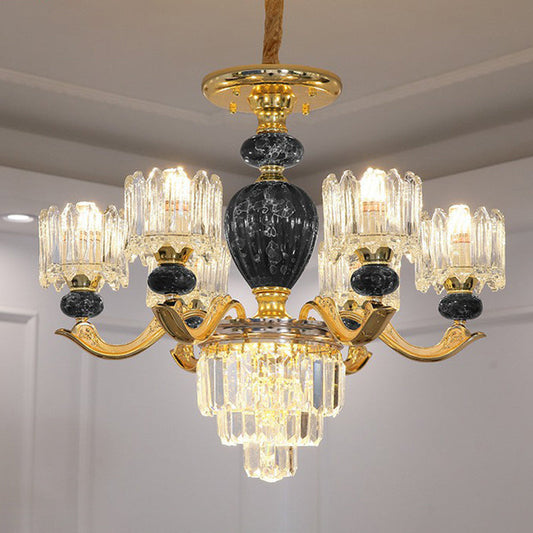 Astoria's Prismatic Chandelier: Modern Elegance with Vintage Charm (Multiple Colors, Sizes)