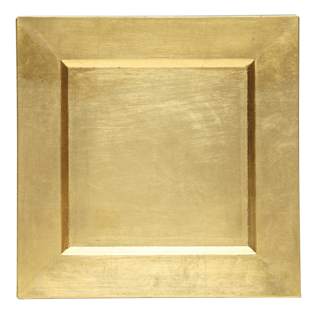 GOLD SQUARE CHARGER PLATE 13"D  12  PC SET