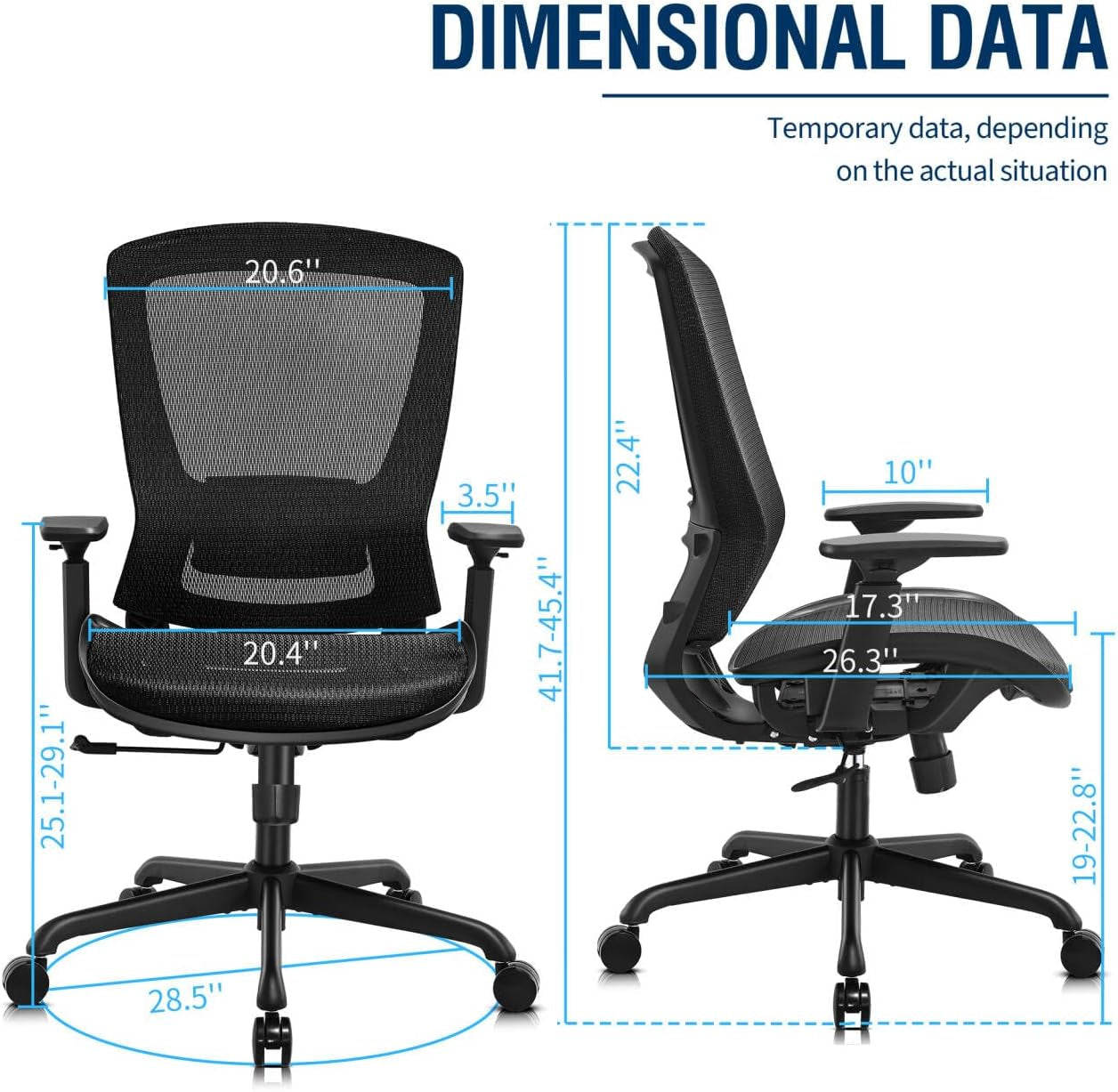 Ergonomic Mesh Office Chair With Adjustable Lumbar Support