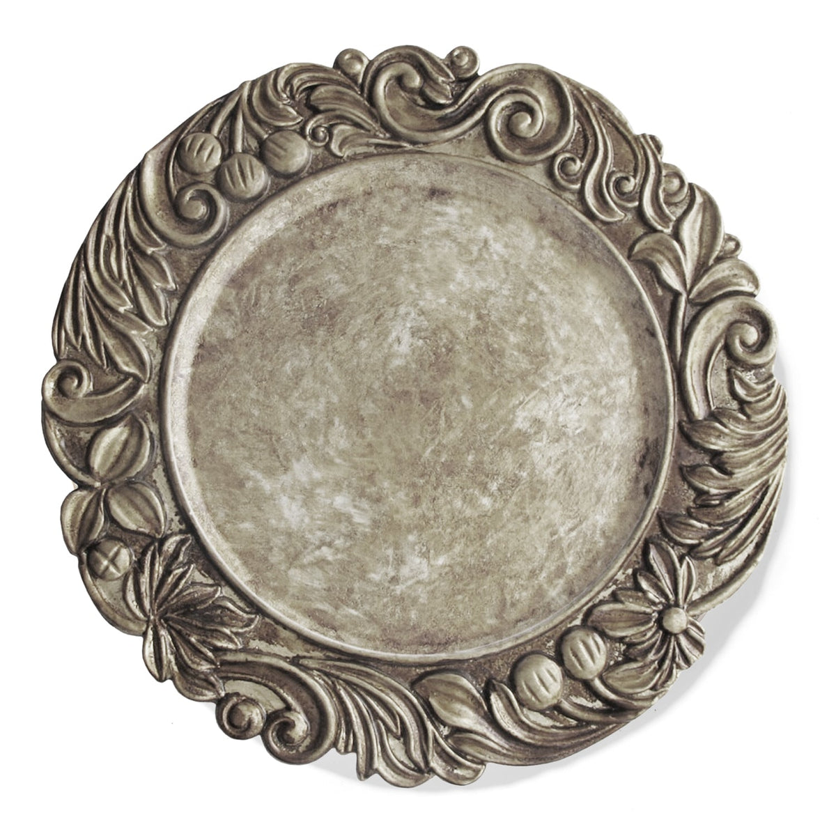 Cantera Silver Charger Plates Set Of 4 13" D
