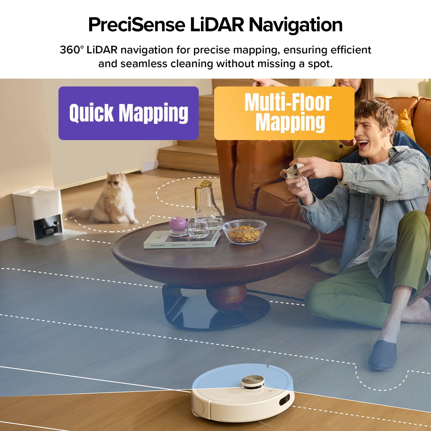 Roborock Q7 M5+ Robot Vacuum and Mop with Auto- Empty Dock (Upgraded from Q7 Max+)